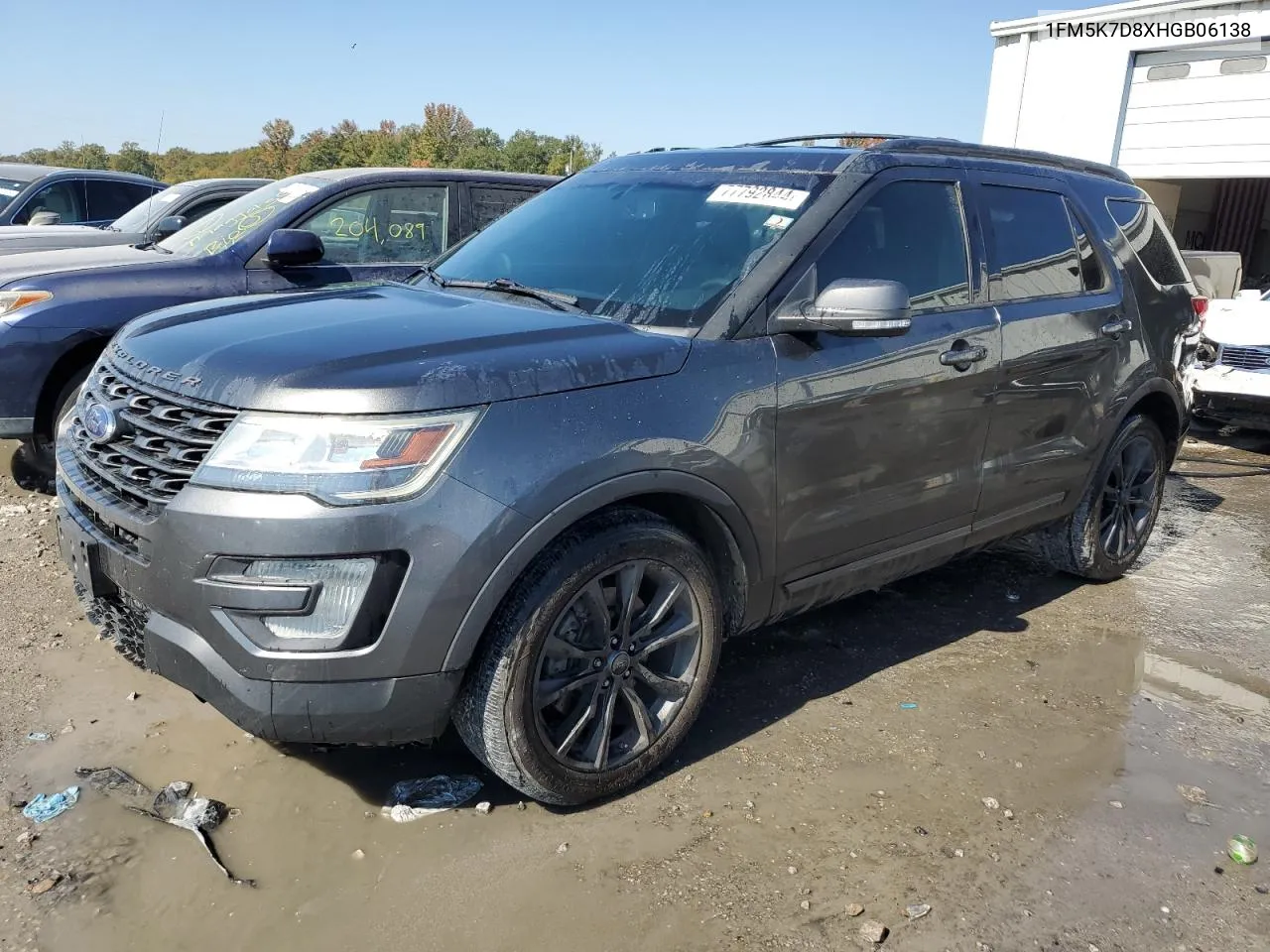 2017 Ford Explorer Xlt VIN: 1FM5K7D8XHGB06138 Lot: 77792844