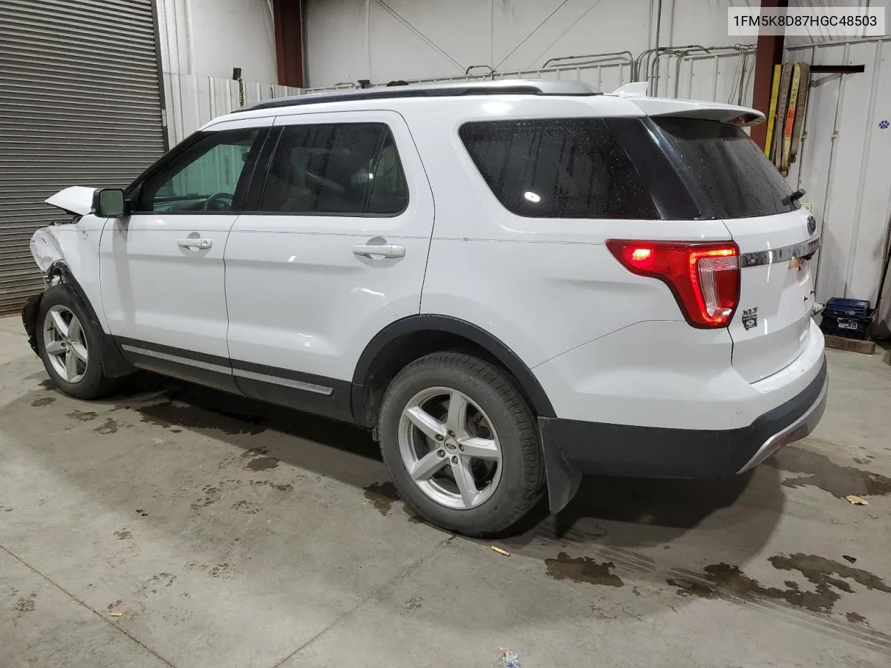 2017 Ford Explorer Xlt VIN: 1FM5K8D87HGC48503 Lot: 77869404