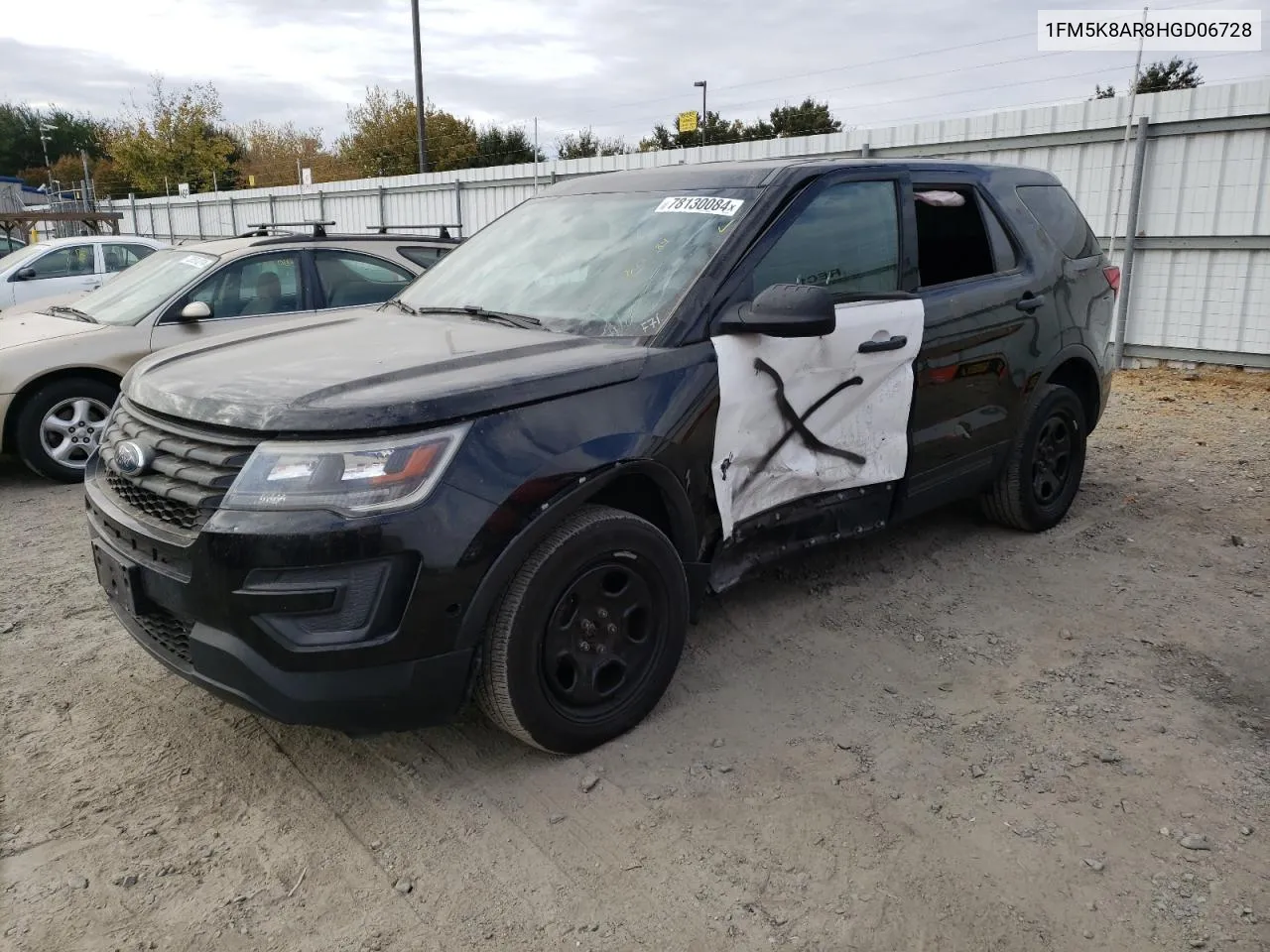 2017 Ford Explorer Police Interceptor VIN: 1FM5K8AR8HGD06728 Lot: 78130084