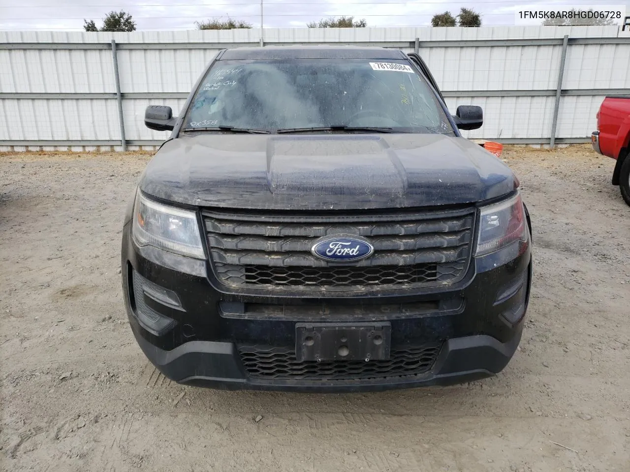 2017 Ford Explorer Police Interceptor VIN: 1FM5K8AR8HGD06728 Lot: 78130084