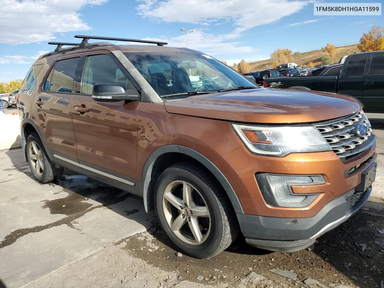 2017 Ford Explorer Xlt VIN: 1FM5K8DH1HGA11599 Lot: 78164244