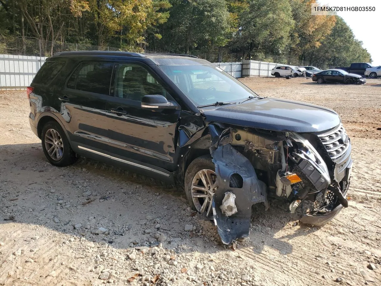 2017 Ford Explorer Xlt VIN: 1FM5K7D81HGB03550 Lot: 78187034