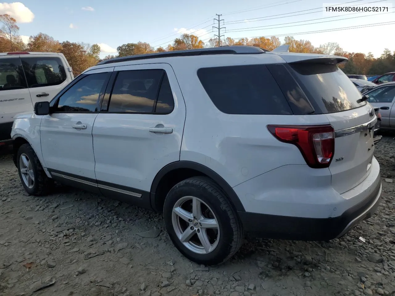 2017 Ford Explorer Xlt VIN: 1FM5K8D86HGC52171 Lot: 78196944