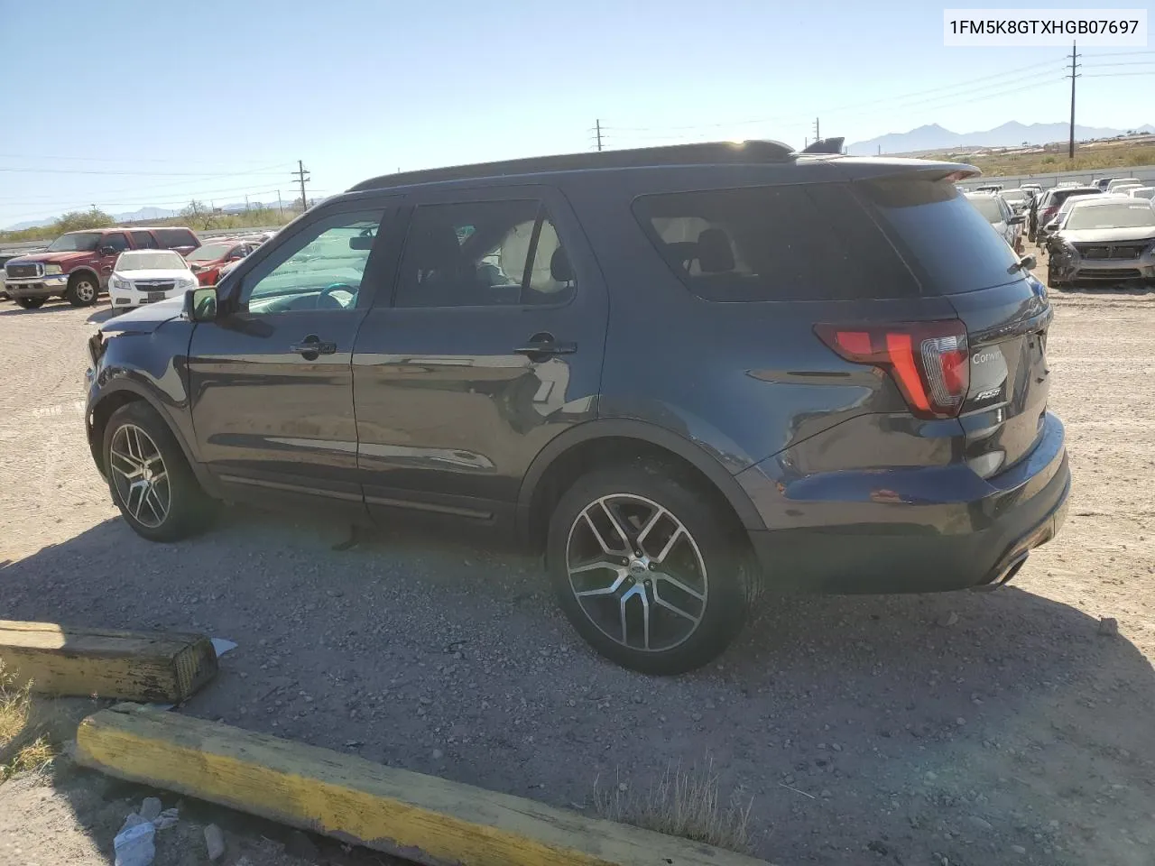 2017 Ford Explorer Sport VIN: 1FM5K8GTXHGB07697 Lot: 78283404