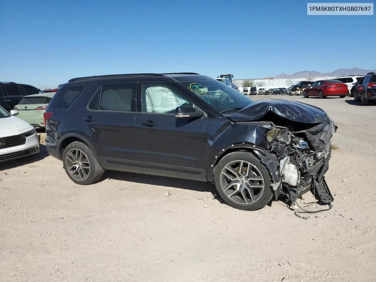 2017 Ford Explorer Sport VIN: 1FM5K8GTXHGB07697 Lot: 78283404