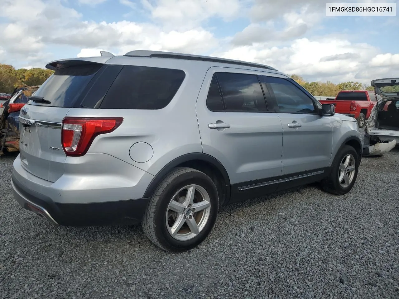 2017 Ford Explorer Xlt VIN: 1FM5K8D86HGC16741 Lot: 78358684