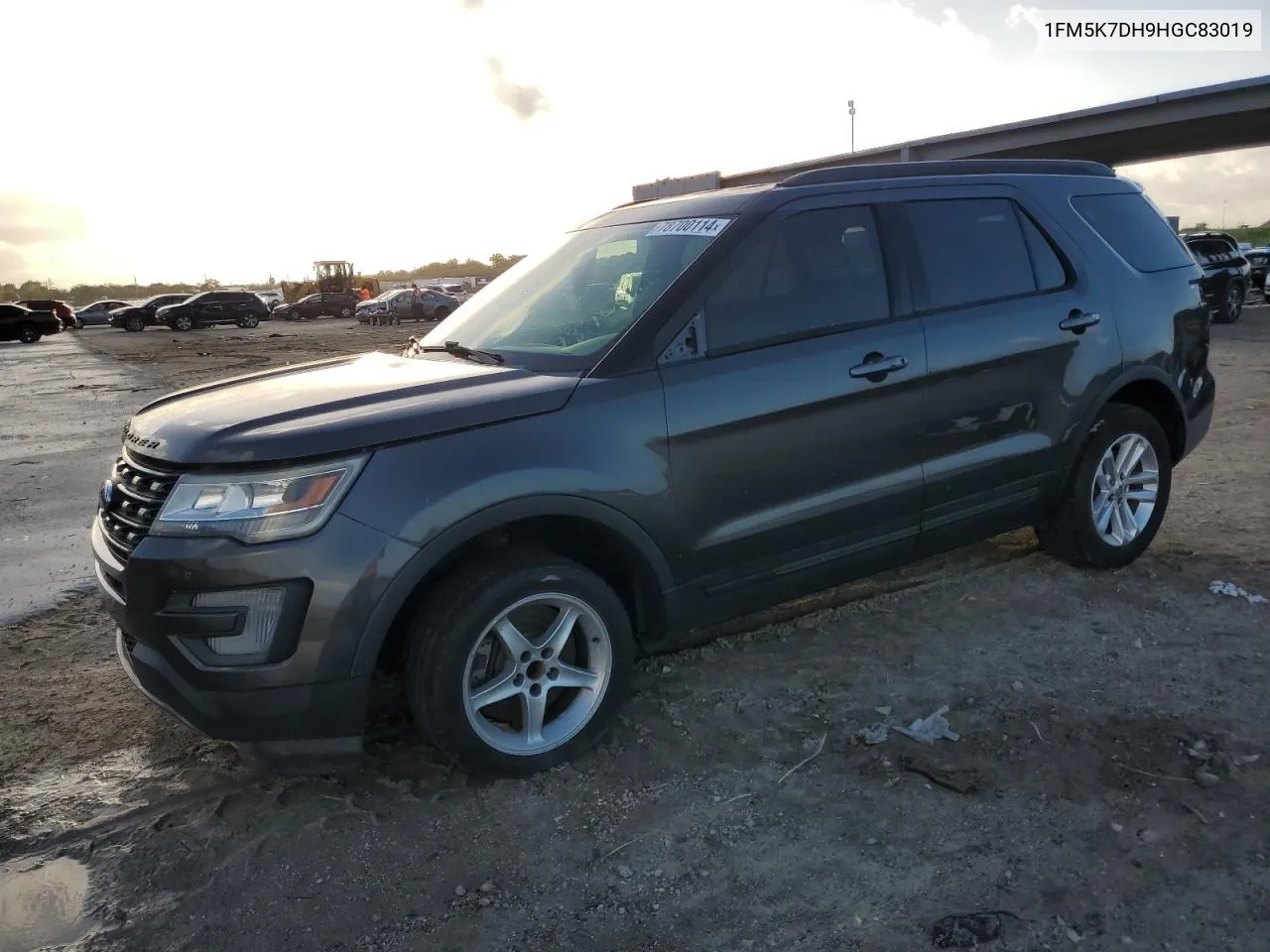 2017 Ford Explorer Xlt VIN: 1FM5K7DH9HGC83019 Lot: 78700114