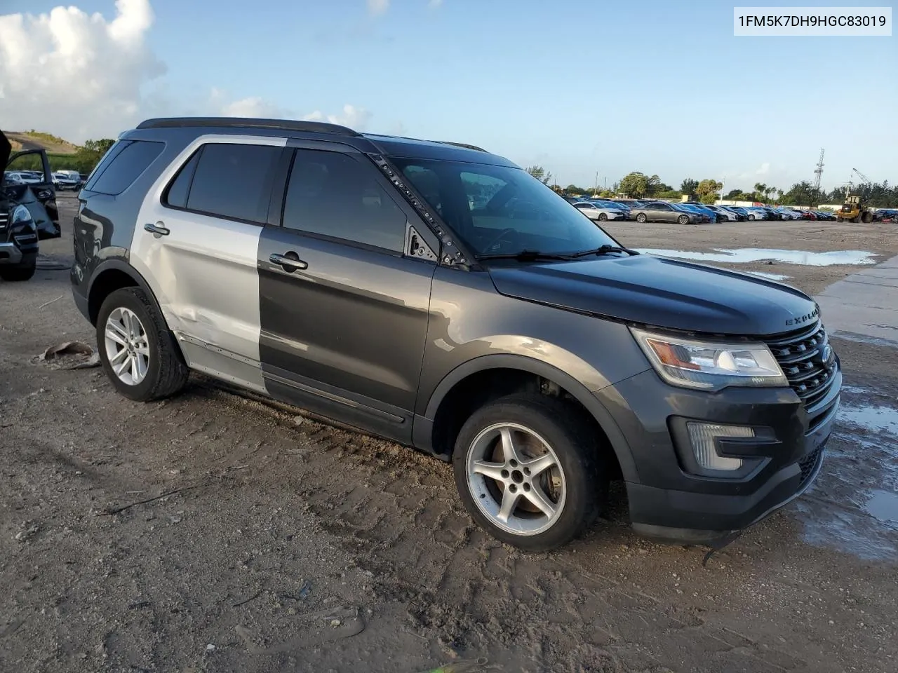 2017 Ford Explorer Xlt VIN: 1FM5K7DH9HGC83019 Lot: 78700114