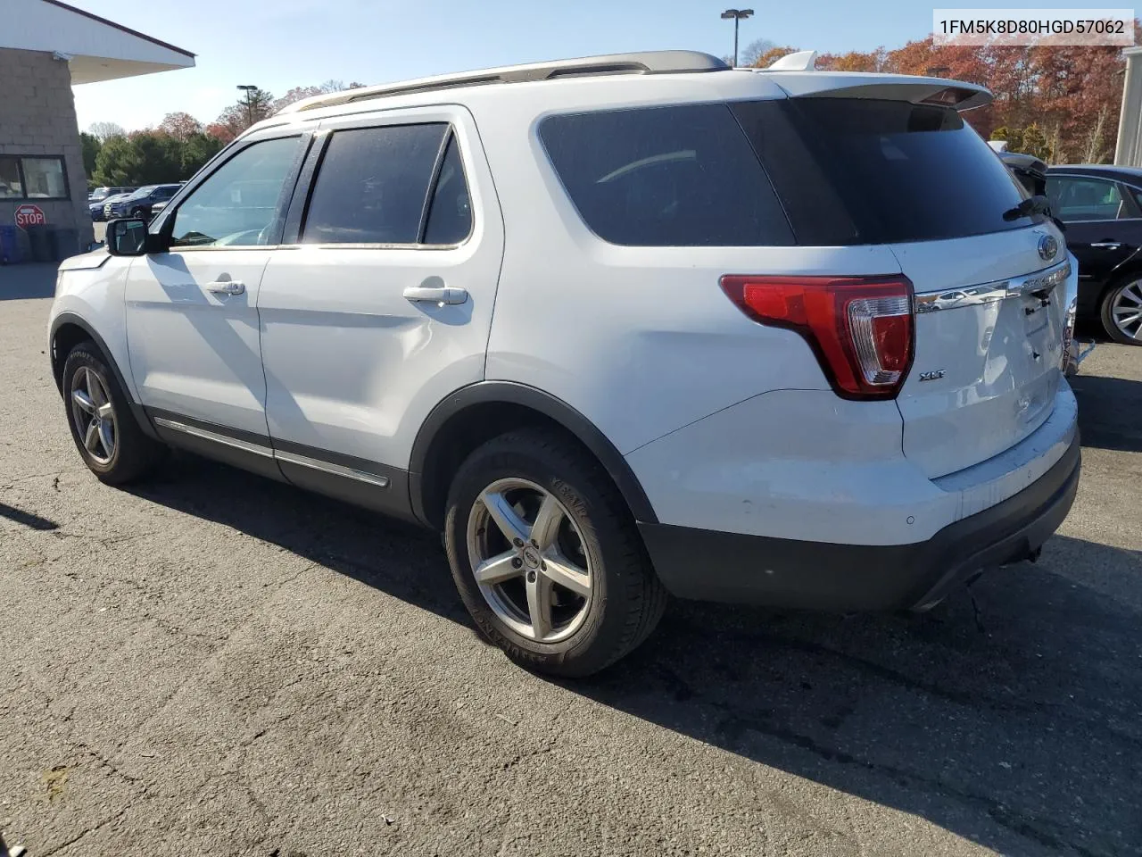 2017 Ford Explorer Xlt VIN: 1FM5K8D80HGD57062 Lot: 78776284