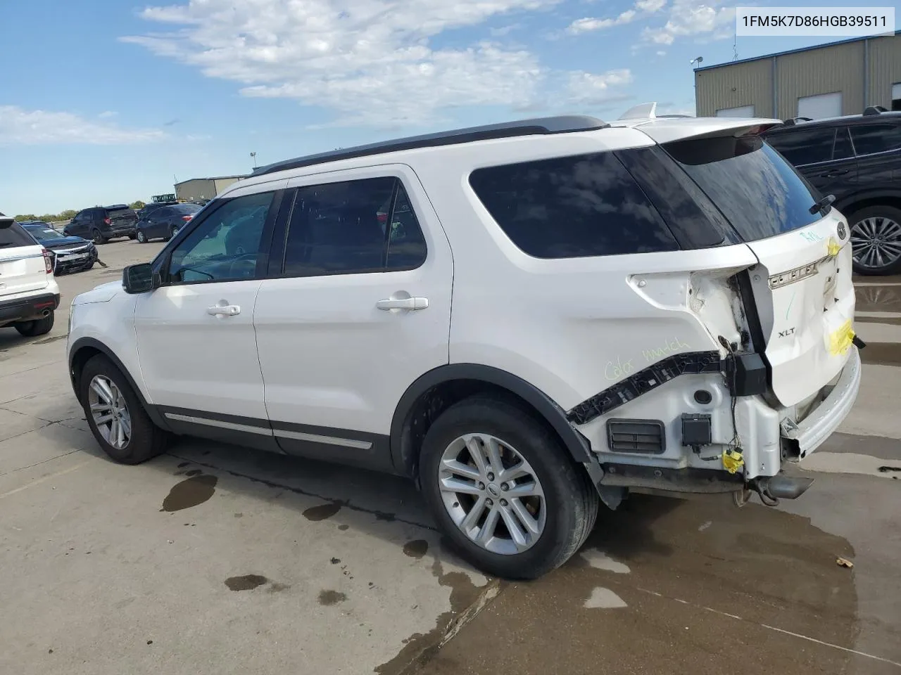 1FM5K7D86HGB39511 2017 Ford Explorer Xlt