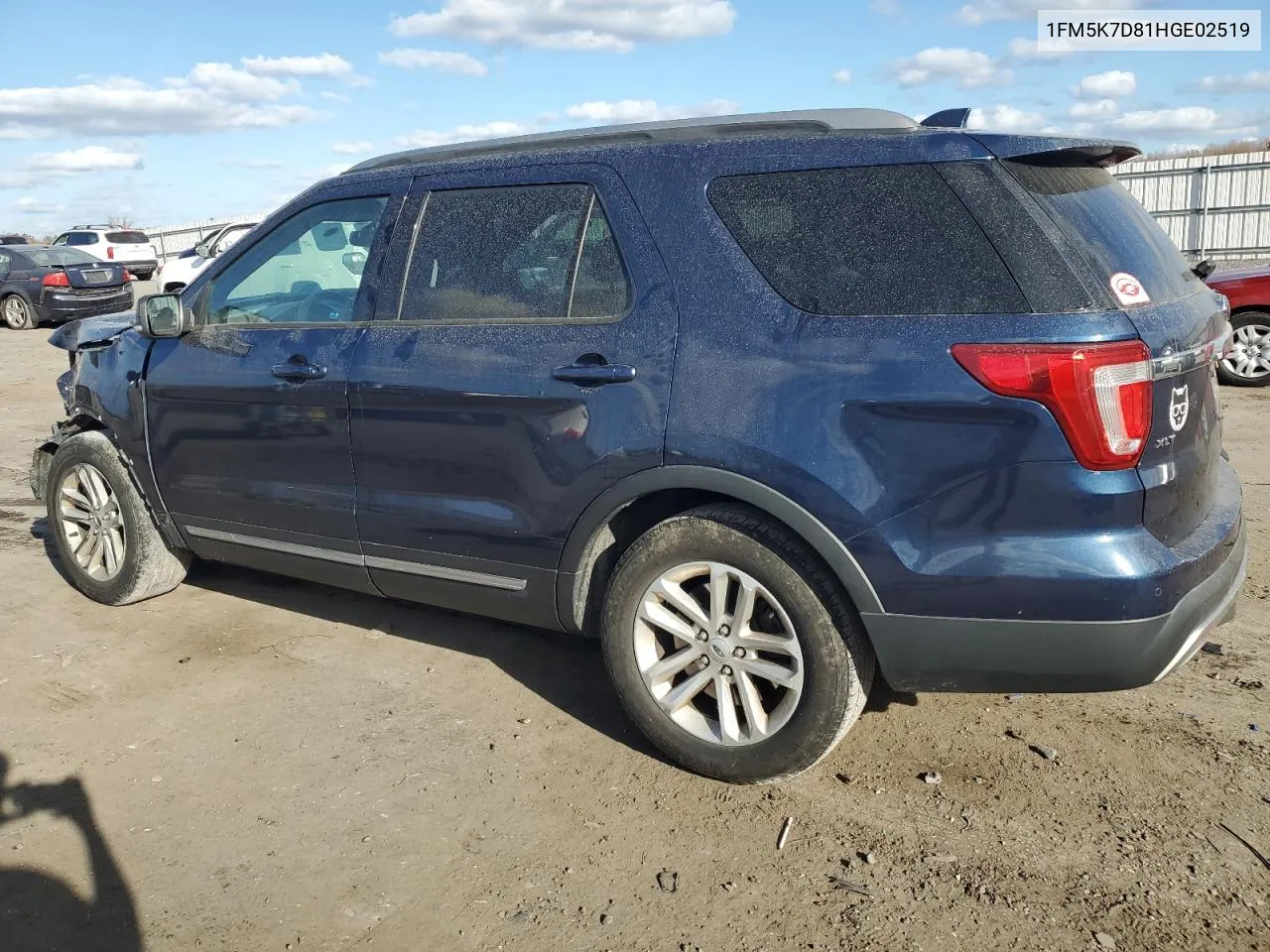 2017 Ford Explorer Xlt VIN: 1FM5K7D81HGE02519 Lot: 79330584