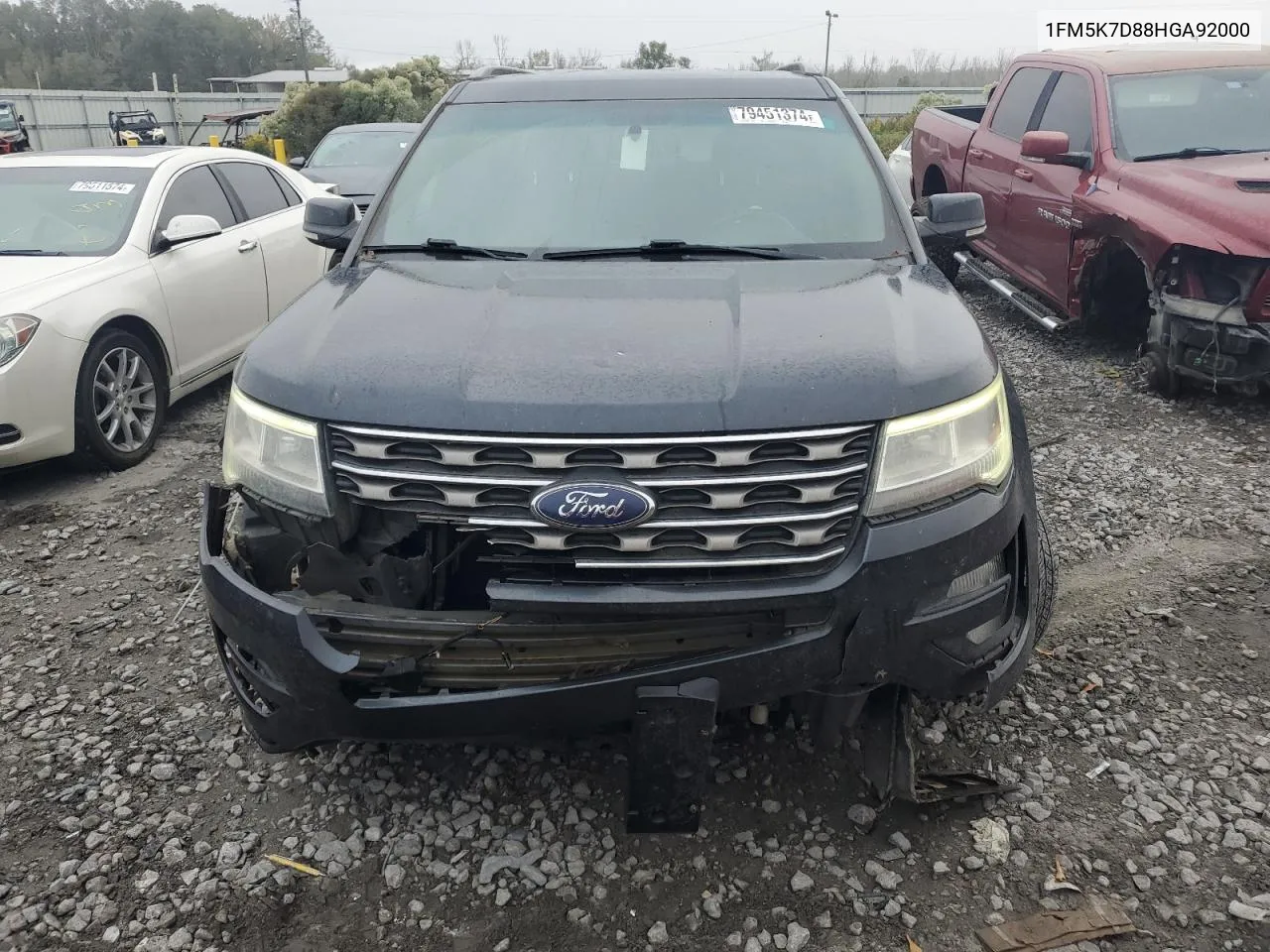 2017 Ford Explorer Xlt VIN: 1FM5K7D88HGA92000 Lot: 79451374