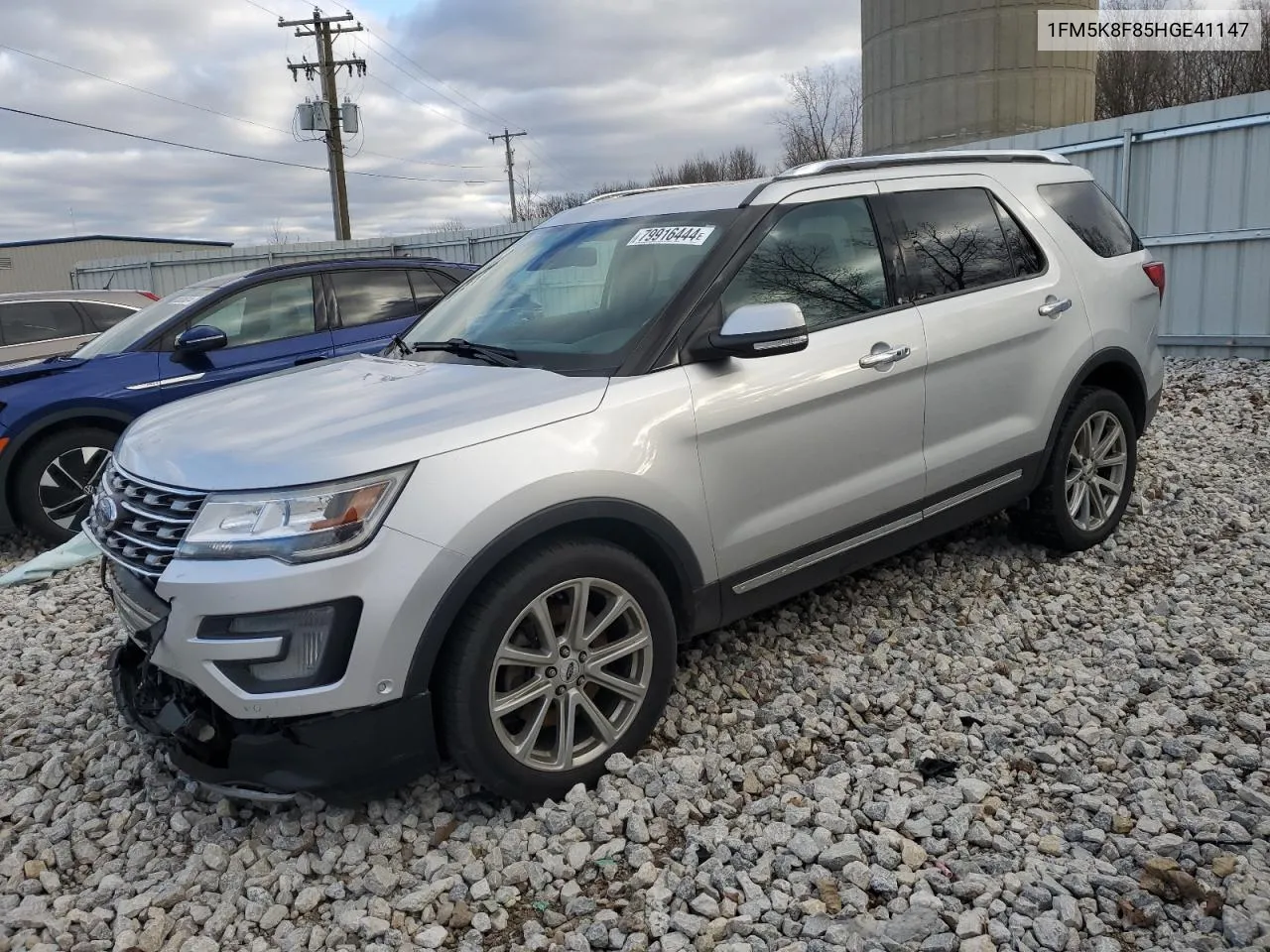 2017 Ford Explorer Limited VIN: 1FM5K8F85HGE41147 Lot: 79916444