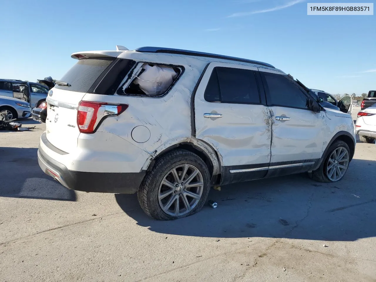 2017 Ford Explorer Limited VIN: 1FM5K8F89HGB83571 Lot: 80459564