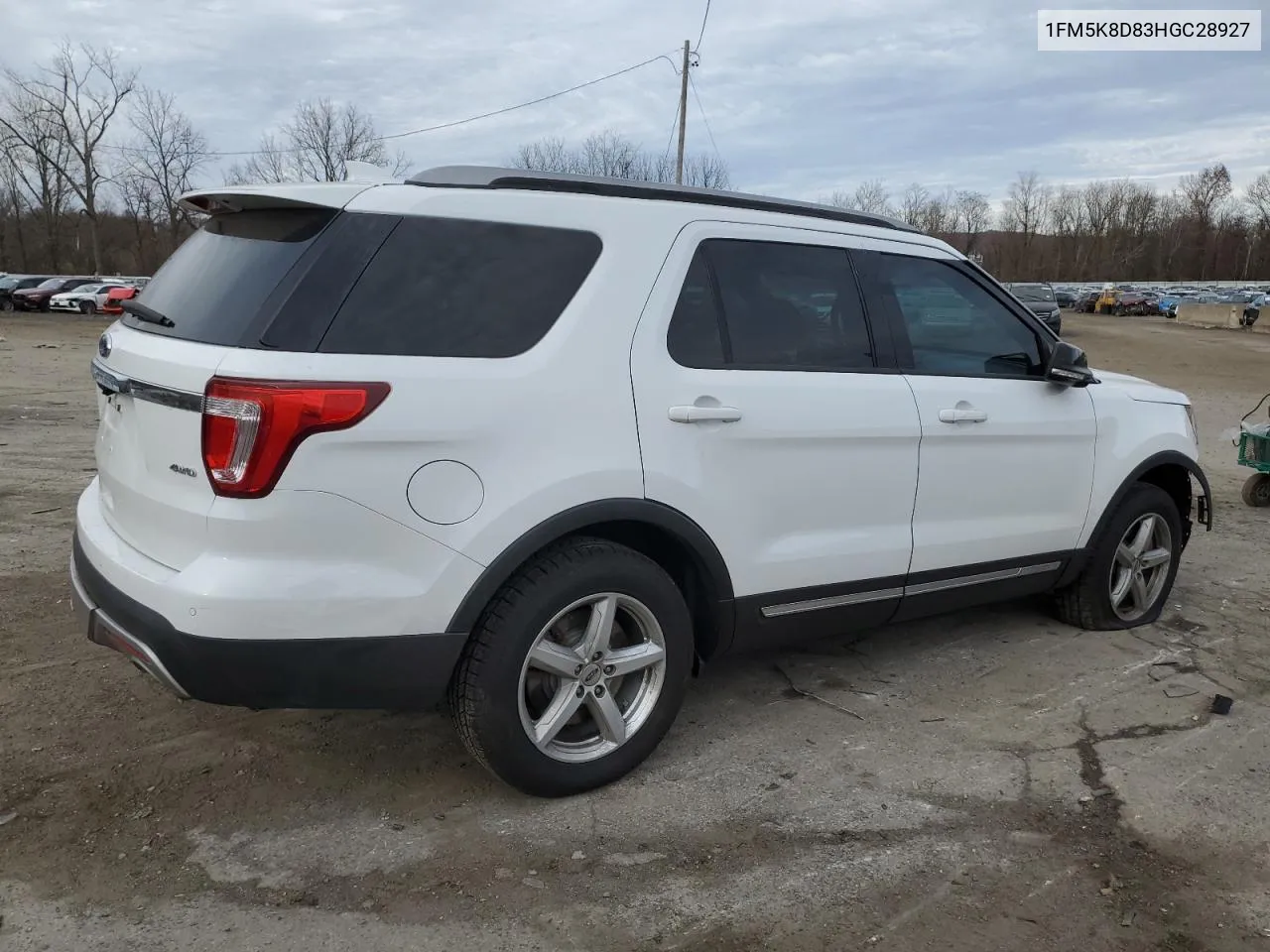 2017 Ford Explorer Xlt VIN: 1FM5K8D83HGC28927 Lot: 80504614