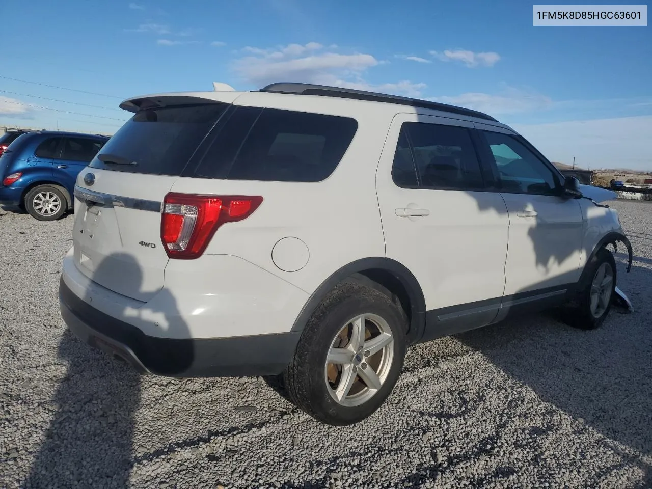 2017 Ford Explorer Xlt VIN: 1FM5K8D85HGC63601 Lot: 80594334