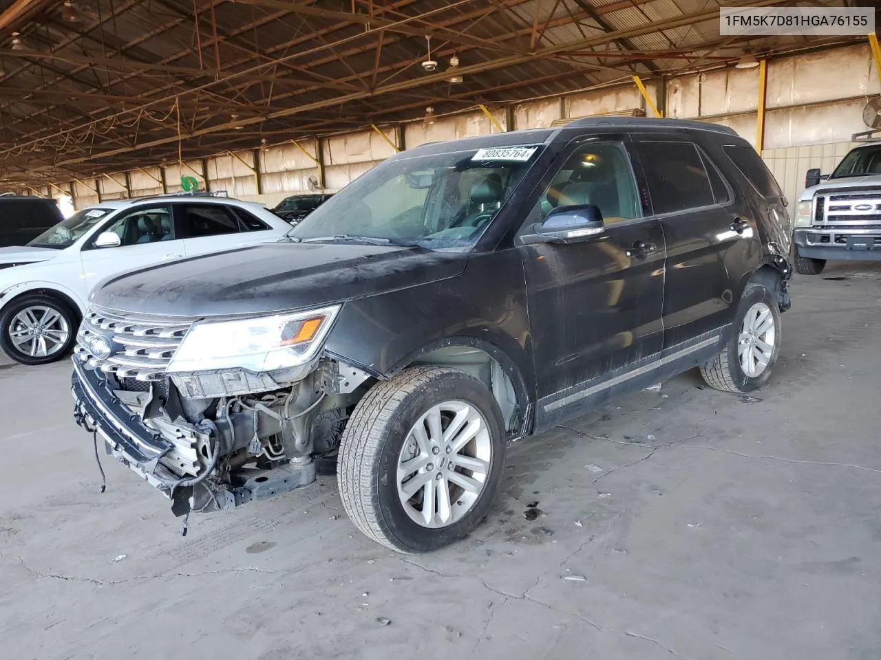 2017 Ford Explorer Xlt VIN: 1FM5K7D81HGA76155 Lot: 80835764