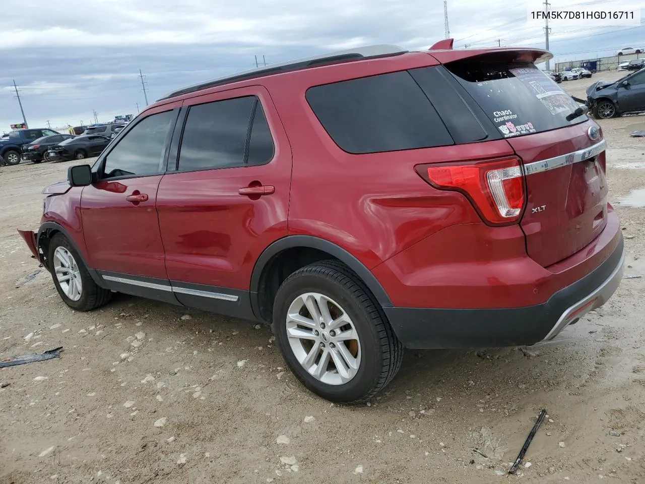 2017 Ford Explorer Xlt VIN: 1FM5K7D81HGD16711 Lot: 81080764