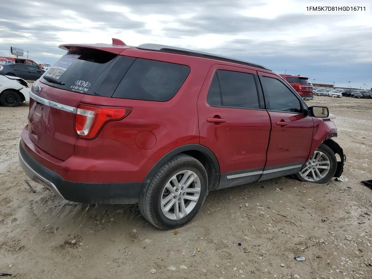 2017 Ford Explorer Xlt VIN: 1FM5K7D81HGD16711 Lot: 81080764