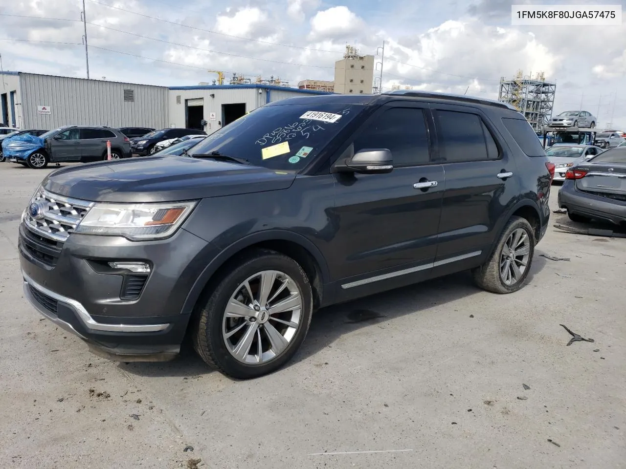 1FM5K8F80JGA57475 2018 Ford Explorer Limited