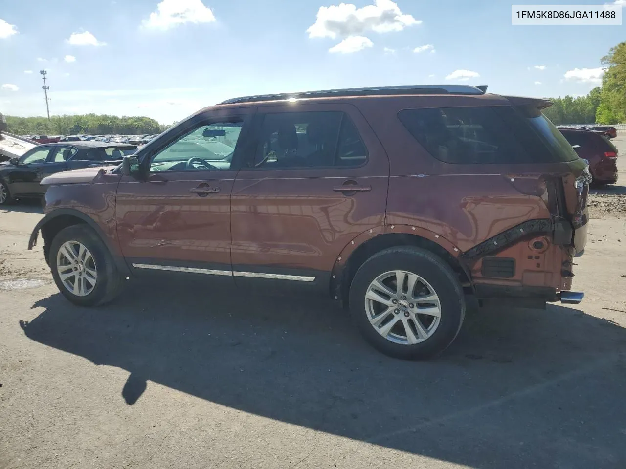 1FM5K8D86JGA11488 2018 Ford Explorer Xlt