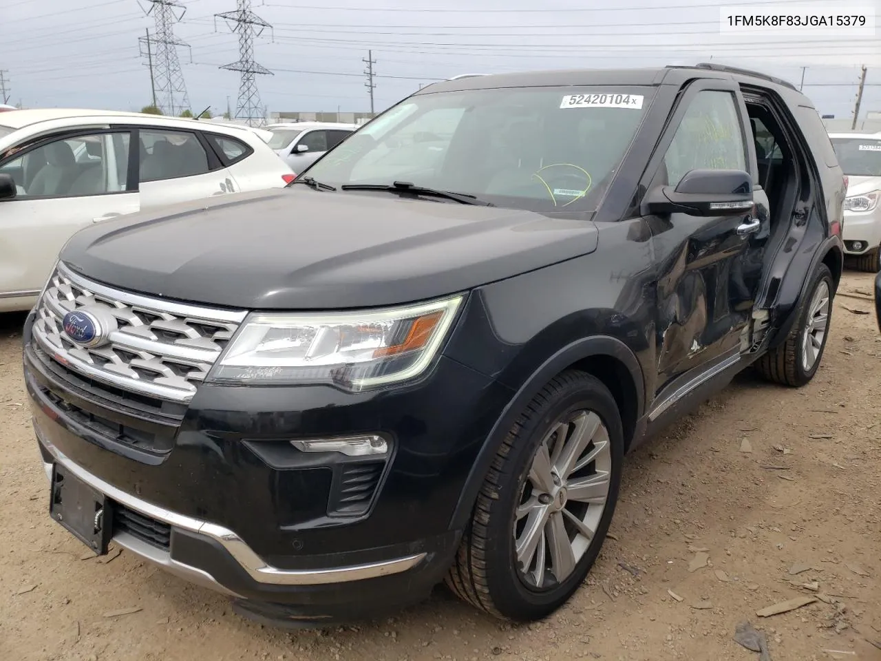 1FM5K8F83JGA15379 2018 Ford Explorer Limited