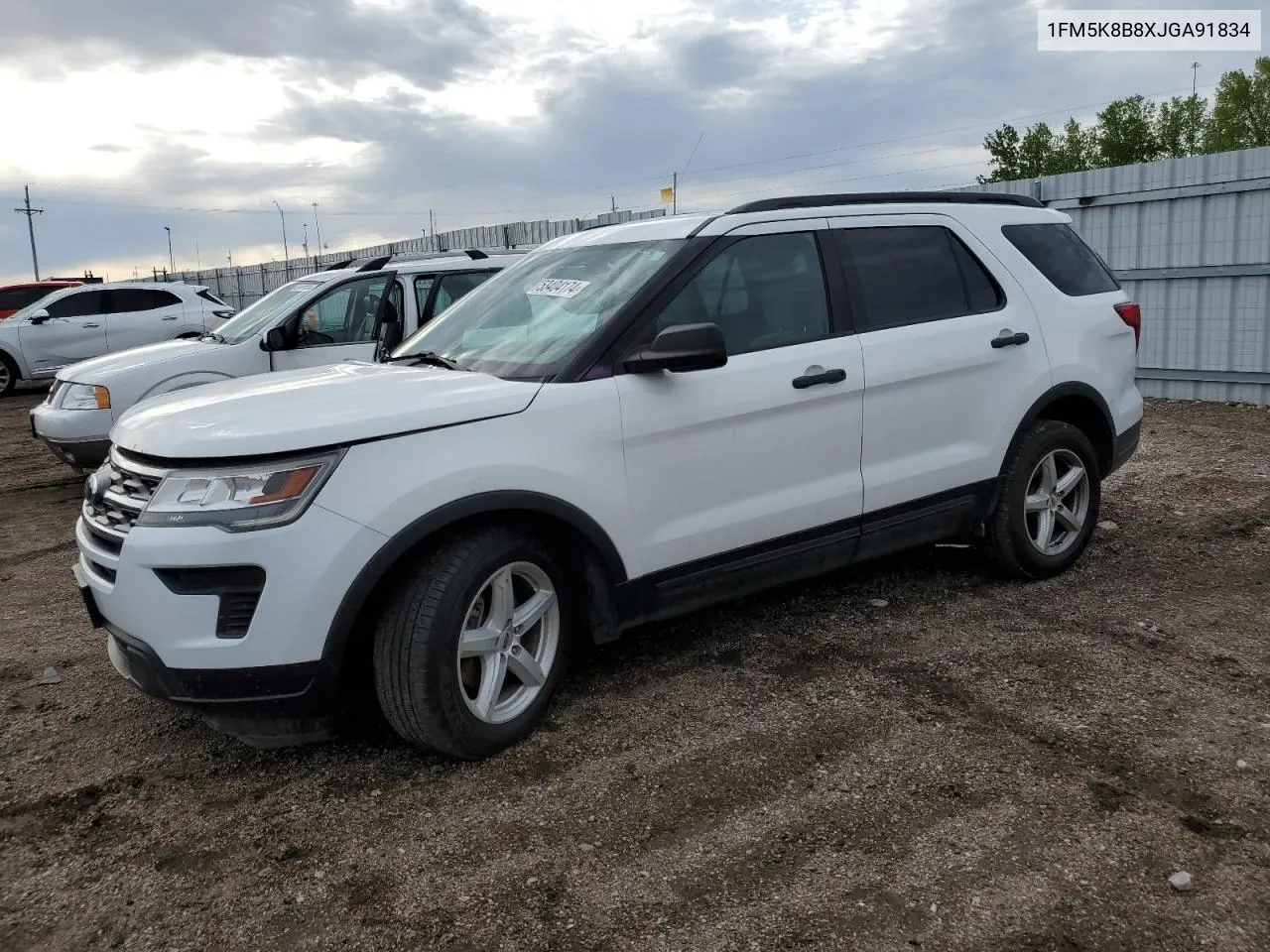 2018 Ford Explorer VIN: 1FM5K8B8XJGA91834 Lot: 53404174