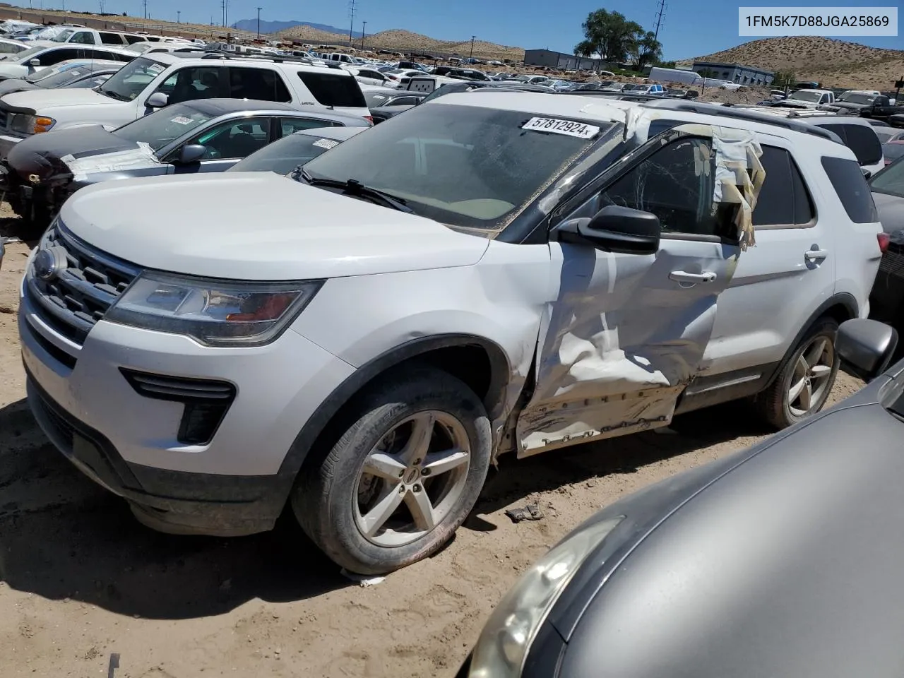 2018 Ford Explorer Xlt VIN: 1FM5K7D88JGA25869 Lot: 57812924