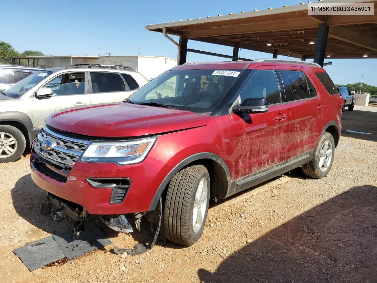 1FM5K7D80JGA36901 2018 Ford Explorer Xlt