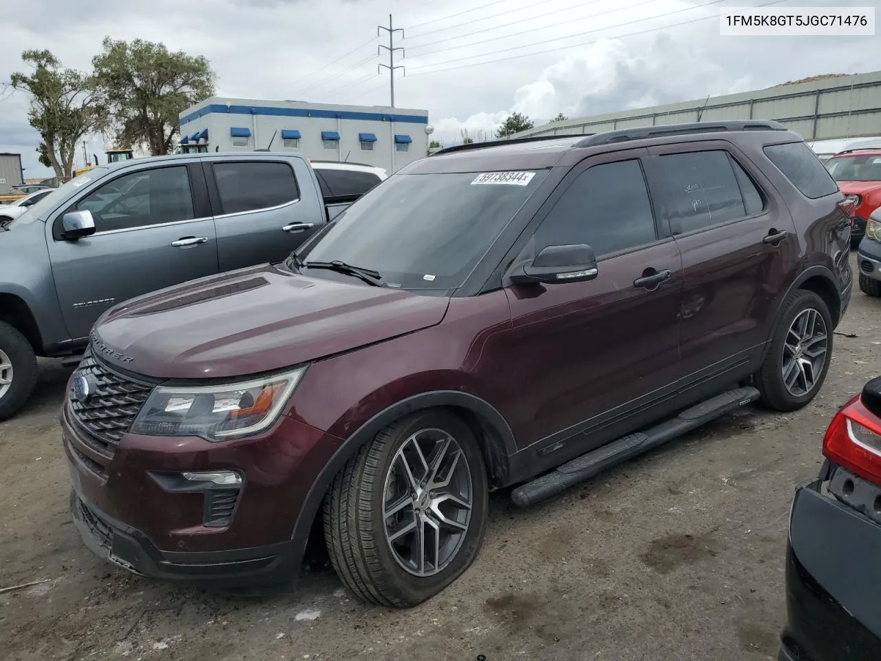 2018 Ford Explorer Sport VIN: 1FM5K8GT5JGC71476 Lot: 59738344