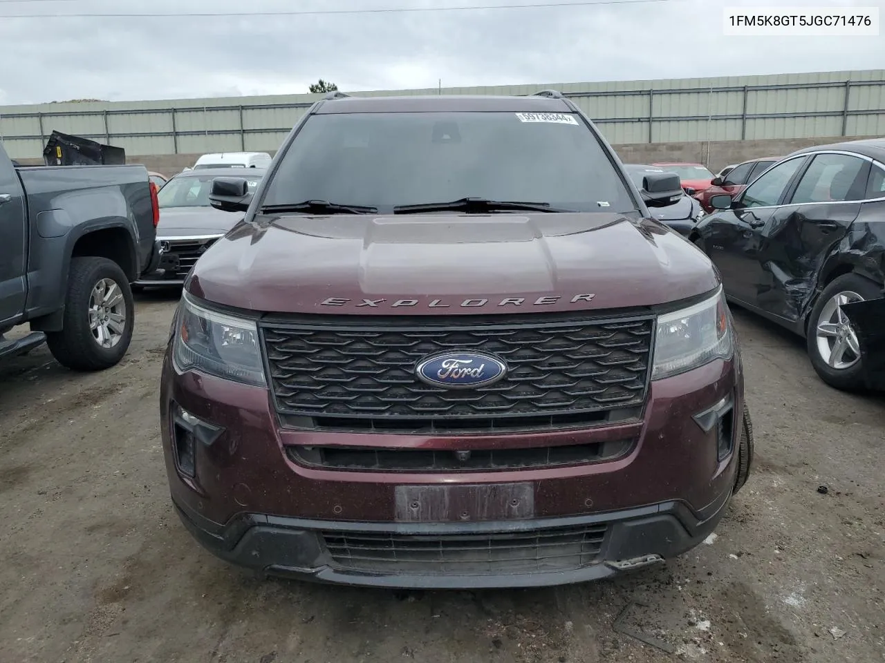 2018 Ford Explorer Sport VIN: 1FM5K8GT5JGC71476 Lot: 59738344