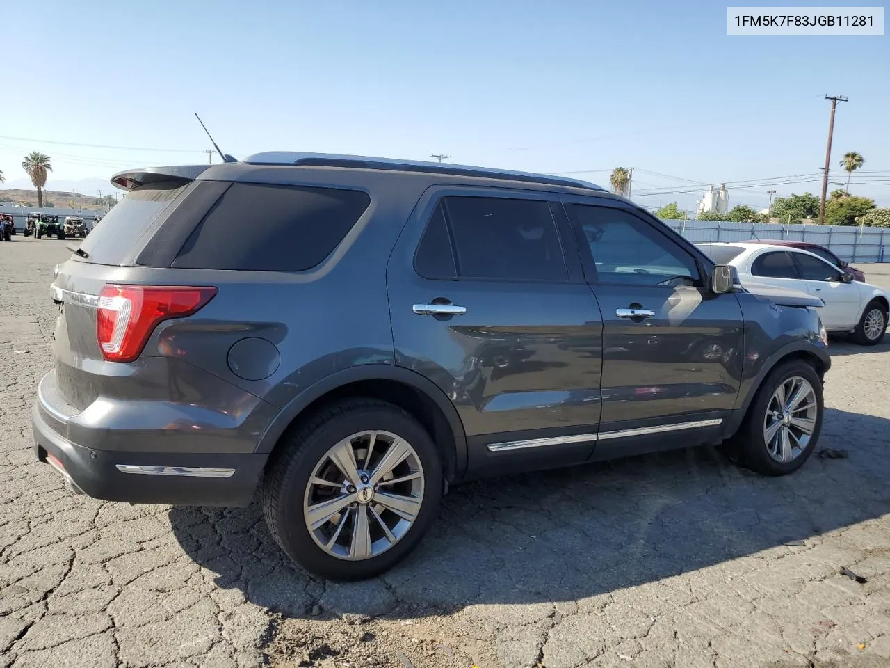 2018 Ford Explorer Limited VIN: 1FM5K7F83JGB11281 Lot: 60152684