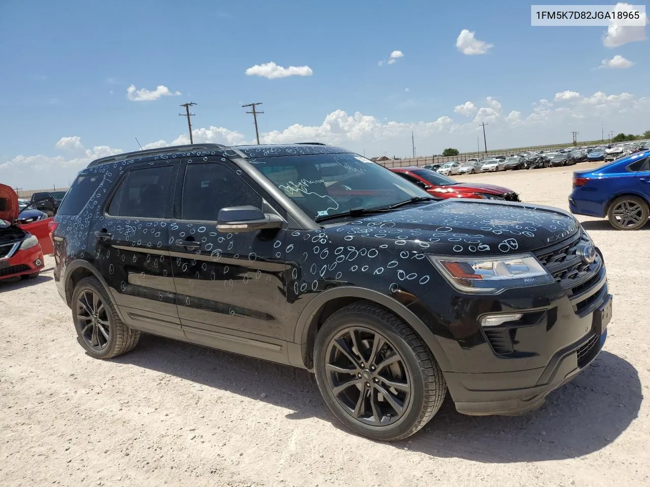 1FM5K7D82JGA18965 2018 Ford Explorer Xlt