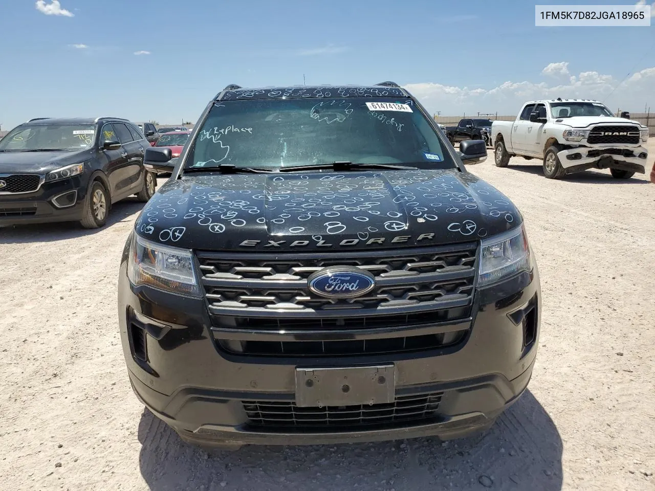 1FM5K7D82JGA18965 2018 Ford Explorer Xlt