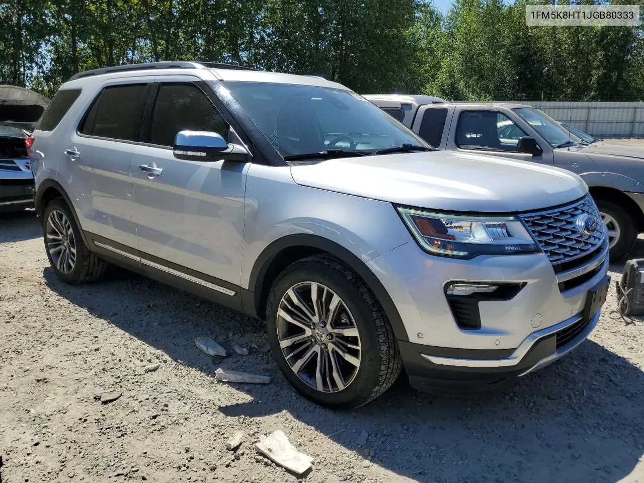 2018 Ford Explorer Platinum VIN: 1FM5K8HT1JGB80333 Lot: 62337684