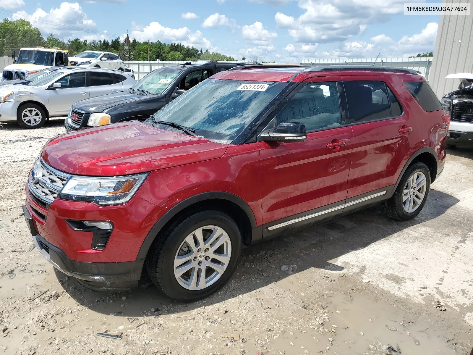 2018 Ford Explorer Xlt VIN: 1FM5K8D89JGA77694 Lot: 63271304