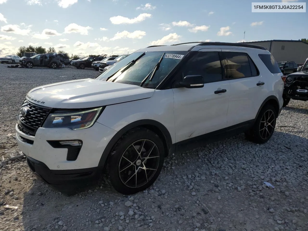 2018 Ford Explorer Sport VIN: 1FM5K8GT3JGA22254 Lot: 63278944