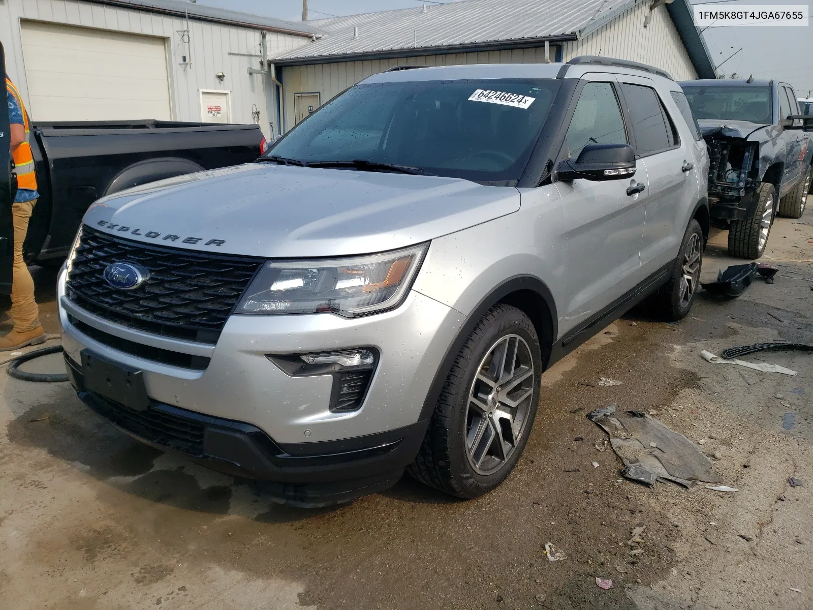 2018 Ford Explorer Sport VIN: 1FM5K8GT4JGA67655 Lot: 64246624