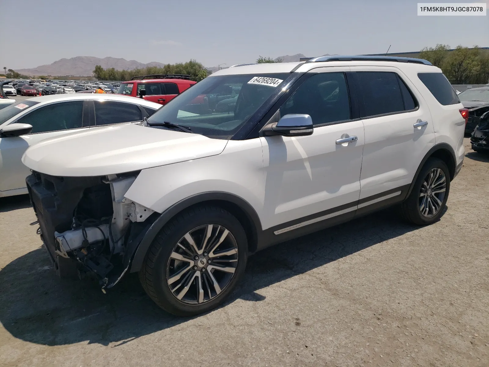 1FM5K8HT9JGC87078 2018 Ford Explorer Platinum