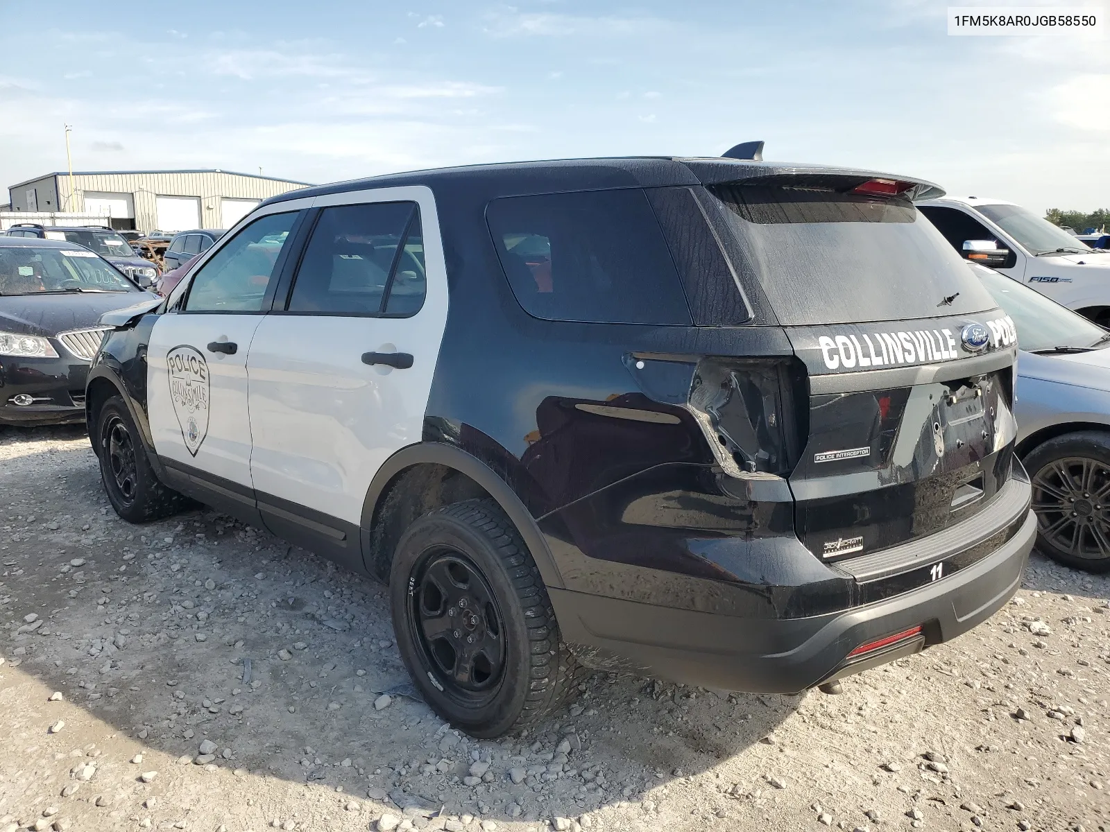 2018 Ford Explorer Police Interceptor VIN: 1FM5K8AR0JGB58550 Lot: 64364744