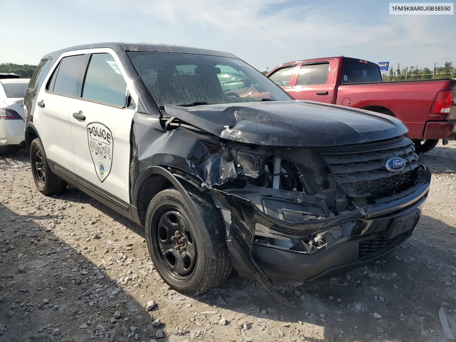 2018 Ford Explorer Police Interceptor VIN: 1FM5K8AR0JGB58550 Lot: 64364744