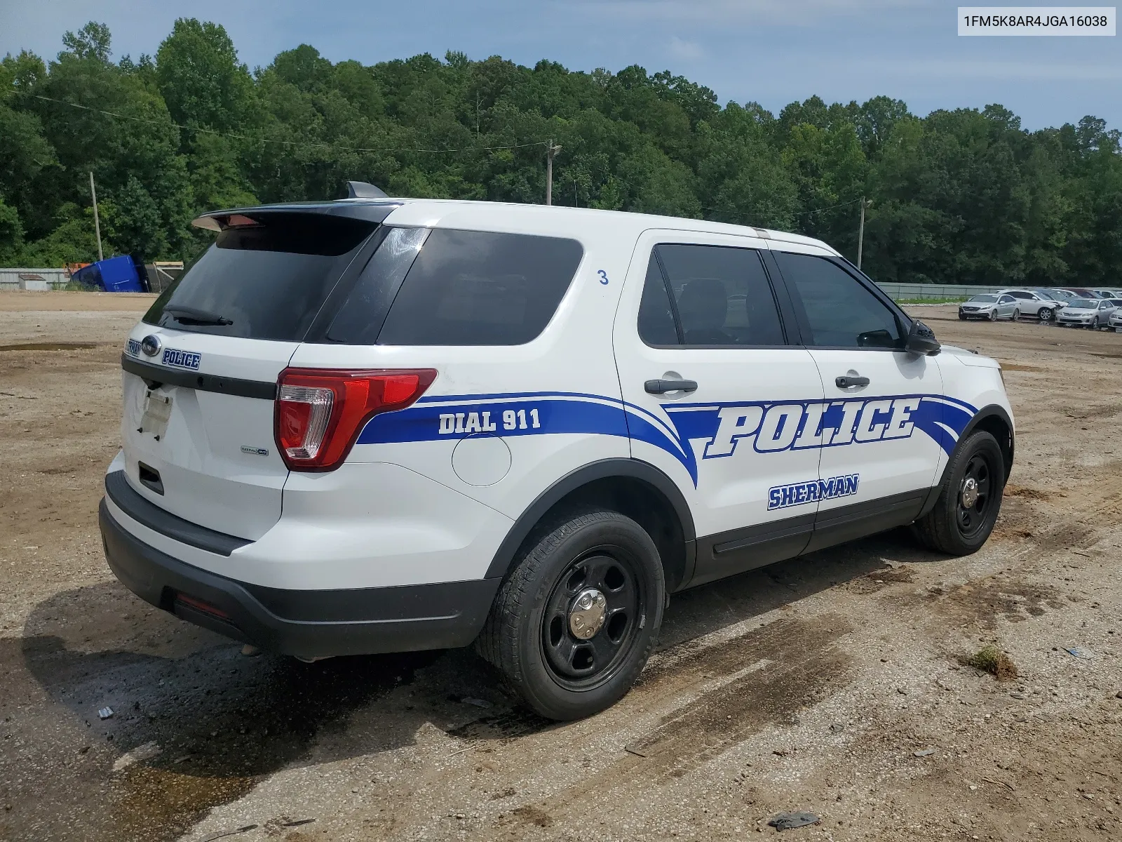 1FM5K8AR4JGA16038 2018 Ford Explorer Police Interceptor