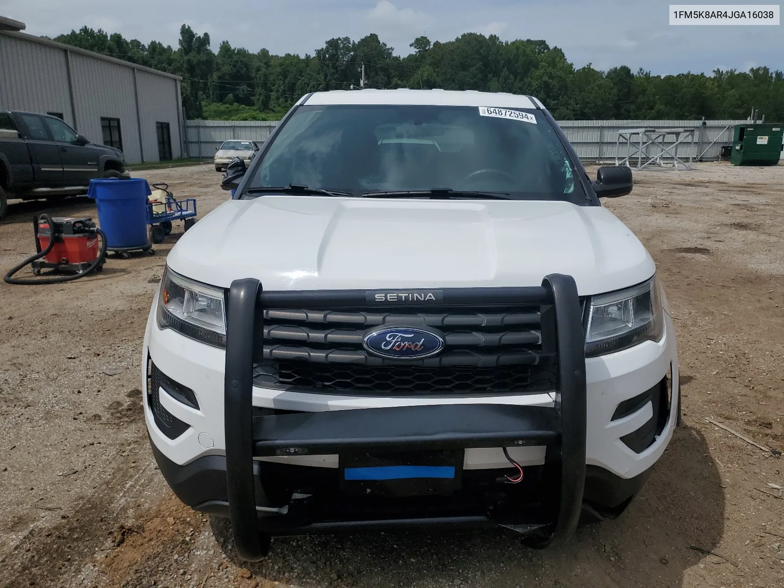 2018 Ford Explorer Police Interceptor VIN: 1FM5K8AR4JGA16038 Lot: 64872594