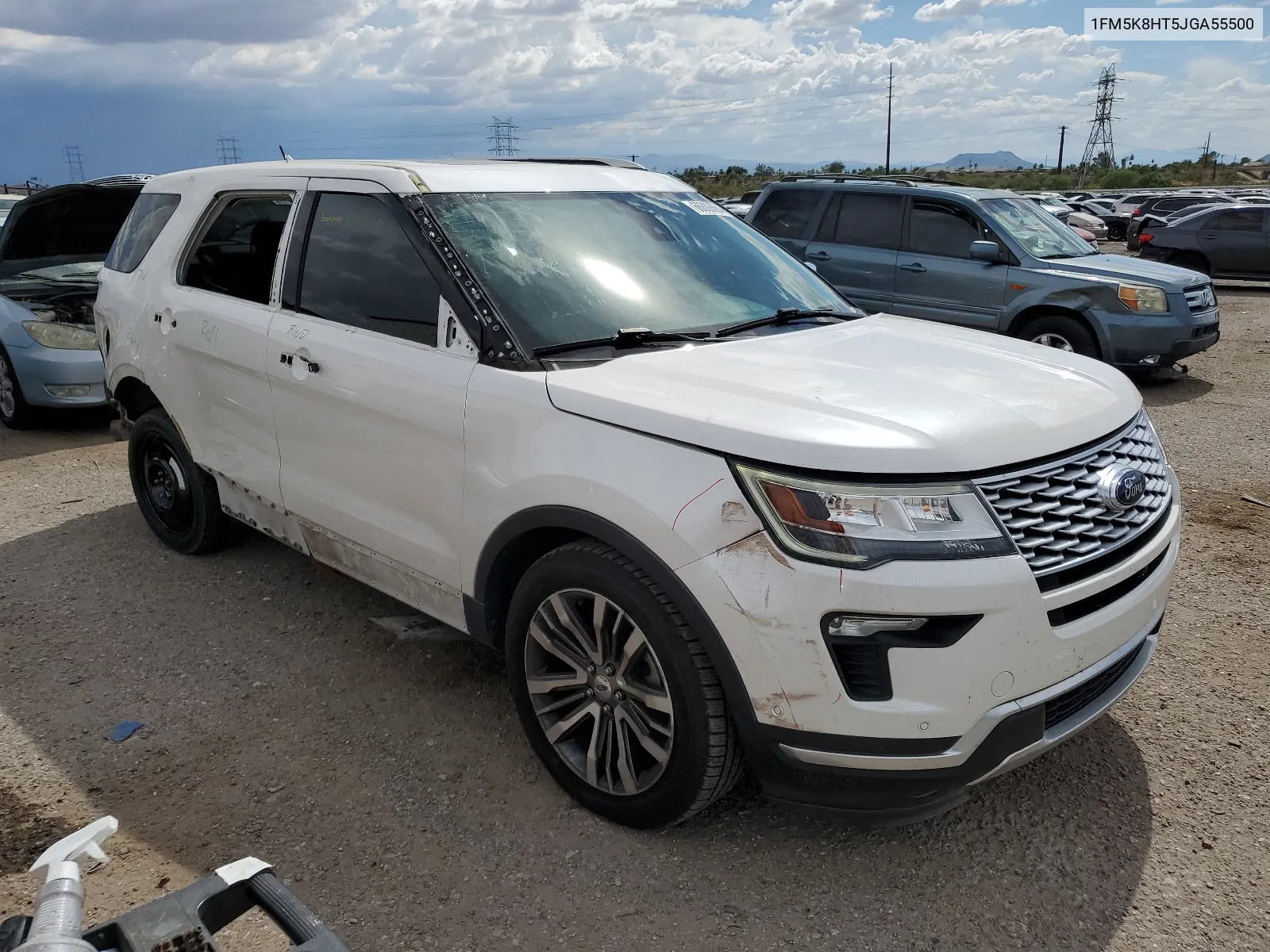 2018 Ford Explorer Platinum VIN: 1FM5K8HT5JGA55500 Lot: 66886684