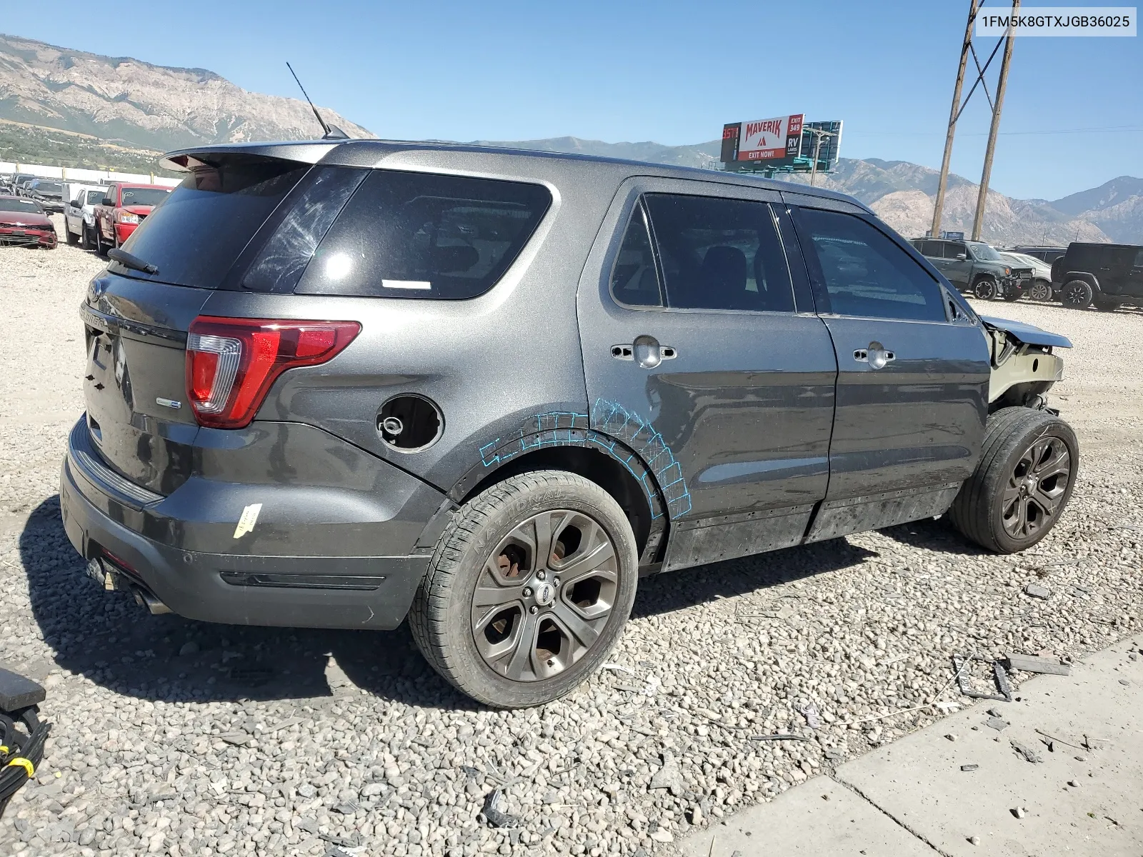 2018 Ford Explorer Sport VIN: 1FM5K8GTXJGB36025 Lot: 67292754