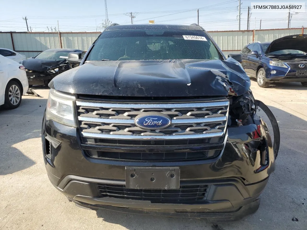 2018 Ford Explorer VIN: 1FM5K7B83JGA58927 Lot: 67345614