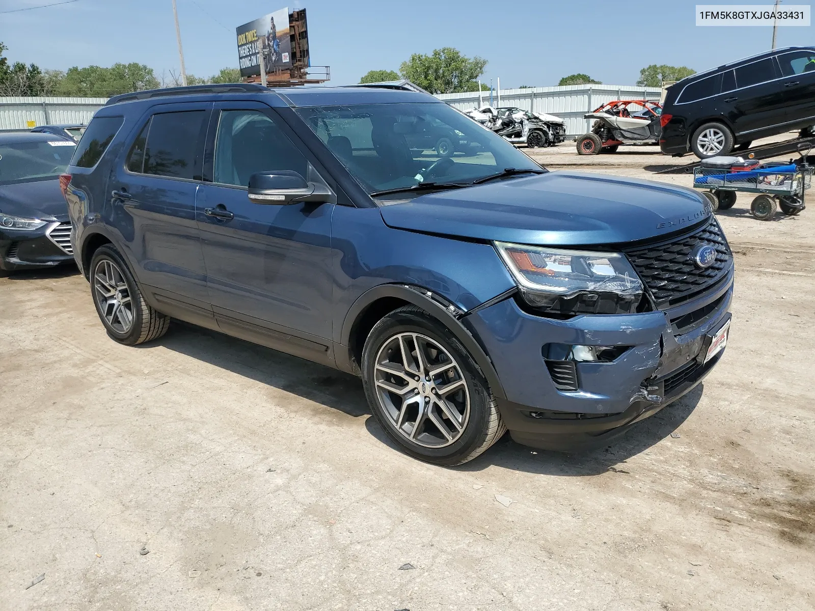 2018 Ford Explorer Sport VIN: 1FM5K8GTXJGA33431 Lot: 67466904