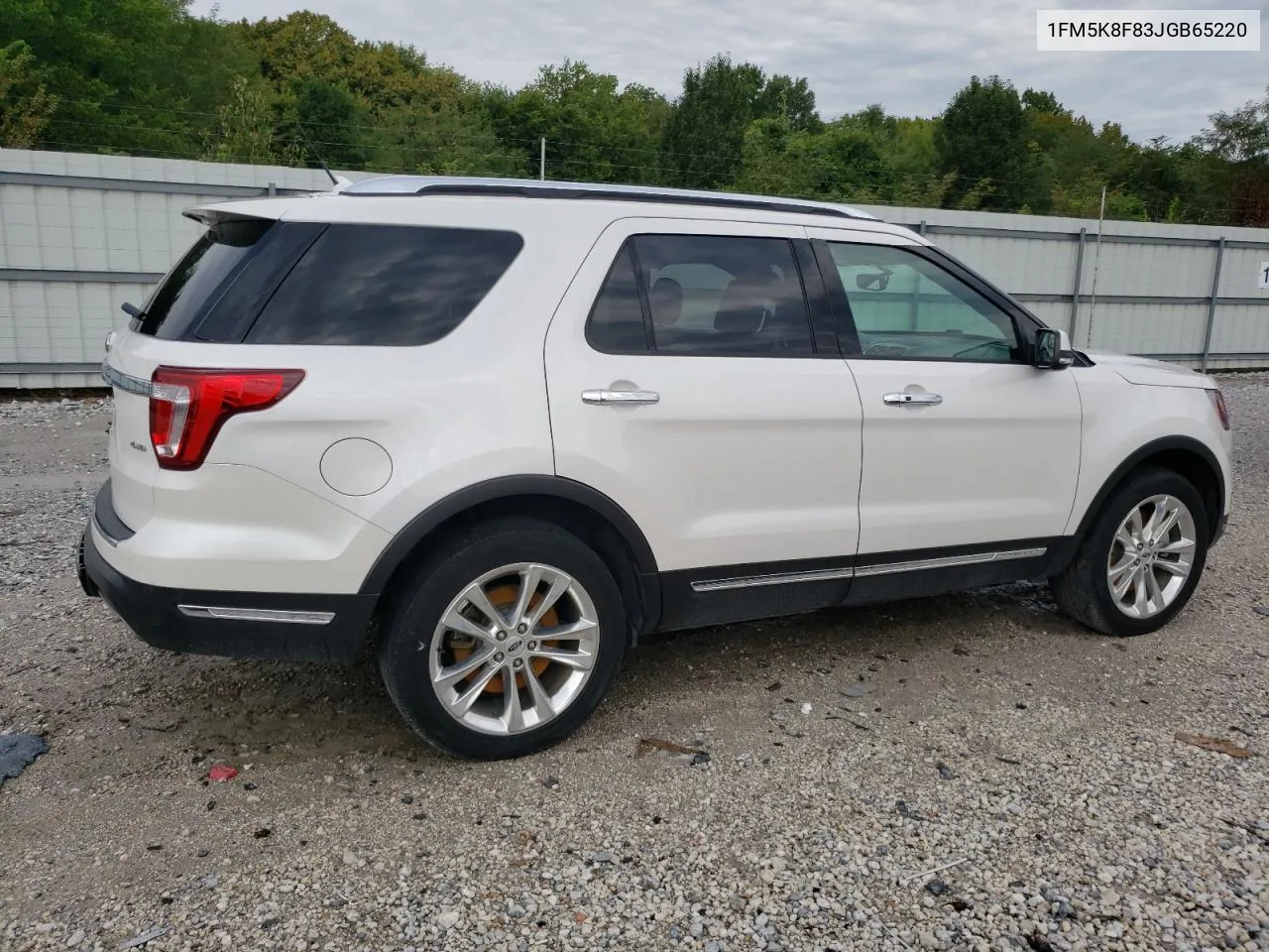 1FM5K8F83JGB65220 2018 Ford Explorer Limited