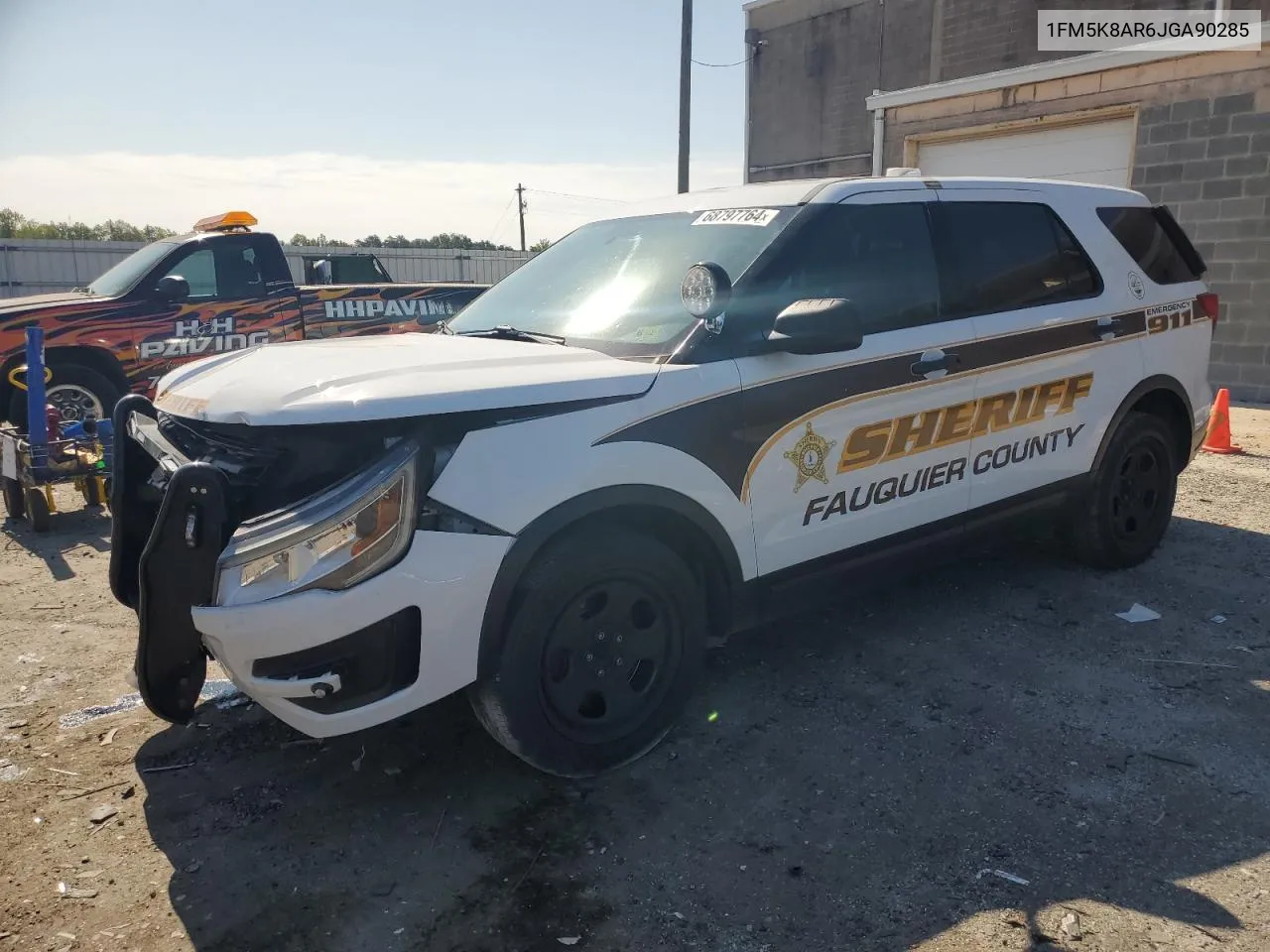 2018 Ford Explorer Police Interceptor VIN: 1FM5K8AR6JGA90285 Lot: 68797764