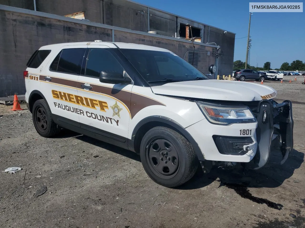 2018 Ford Explorer Police Interceptor VIN: 1FM5K8AR6JGA90285 Lot: 68797764